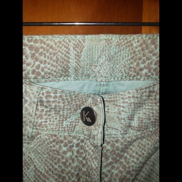 Kookai Pale Turqouise Snakeskin Printed Jeans - Picture 6 of 8